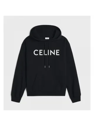 Celine Sweatshirt Kapüşonlu Siyah
