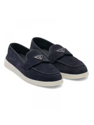 Prada Ayakkabı Süet Loafer Lacivert