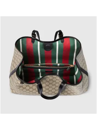 Gucci Çanta GG Emblem Large Tote Bej