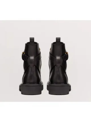 Valentino VLogo Signature Combat Bot Siyah