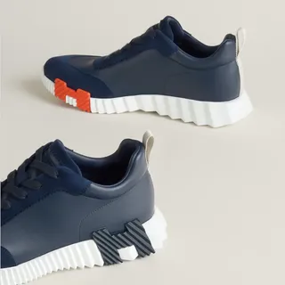 Hermès Bouncing Lacivert Deri Sneaker