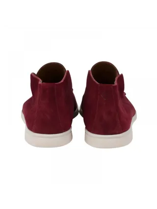 Loro Piana Ayakkabı Open Walk Chukka Bordo