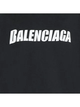 Balenciaga Tişört Caps Siyah