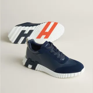 Hermès Bouncing Lacivert Deri Sneaker