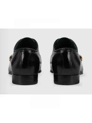 Gucci Ayakkabı Lace-Up Shoe With Horsebit Siyah