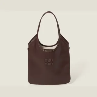 Miu Miu Ivy Deri Çanta - Koyu Kahve 