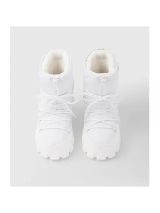 Prada Naylon Gabardin Apres-Ski Bot Beyaz