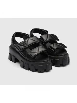 Prada Sandalet  Monolith Siyah