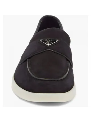 Prada Ayakkabı Süet Loafer Siyah