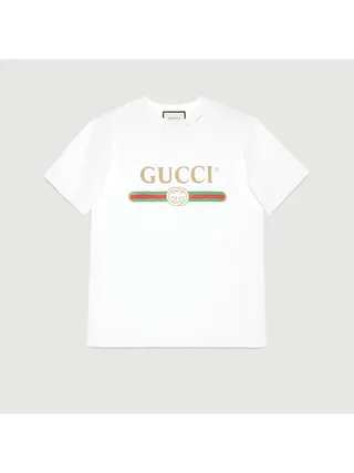 Gucci Tişört Logo Beyaz