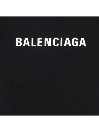 Balenciaga Tişört Large Fit Siyah