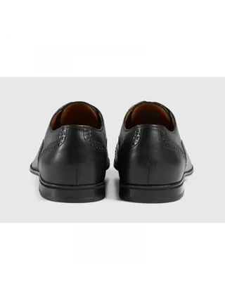 Gucci Ayakkabı Brogue Lace-Up Siyah