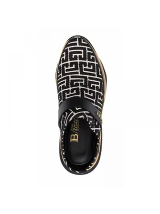 Balmain Terlik B-Bold Monogram-Pattern Mules