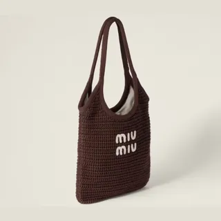 Miu Miu Ivy Örgü Çanta - Kahverengi