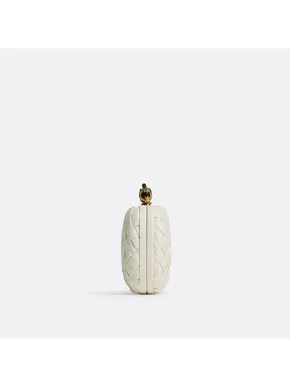 Bottega Veneta Çanta Knot Minaudiere Beyaz