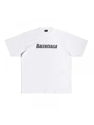 Balenciaga Tişört Caps Beyaz