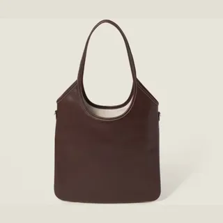 Miu Miu Ivy Deri Çanta - Koyu Kahve 
