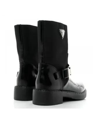 Prada Re-Nylon Biker Bot Siyah