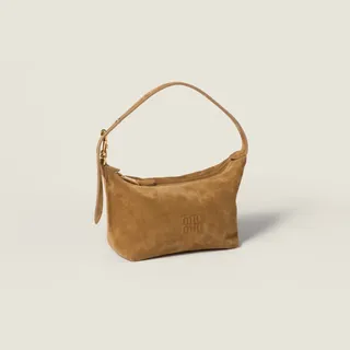 Miu Miu Spirit Süet Mini Portföy Çanta - Taba