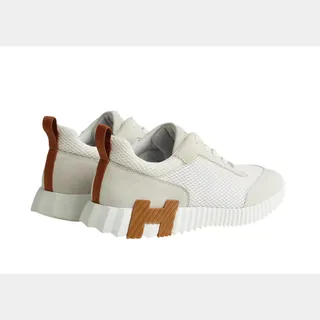 Hermès Bouncing Beyaz File & Süet Sneaker
