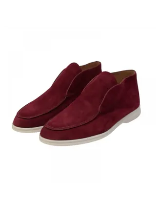 Loro Piana Ayakkabı Open Walk Chukka Bordo