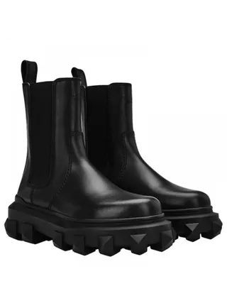 Valentino Bot Trackstud Beatle Chelsea Siyah