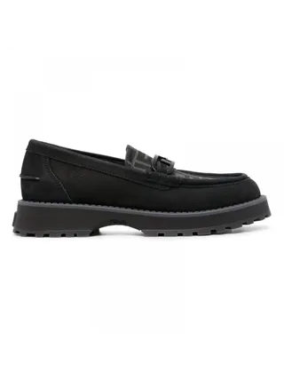 Fendi Ayakkabı Logo Baskılı Loafer Siyah