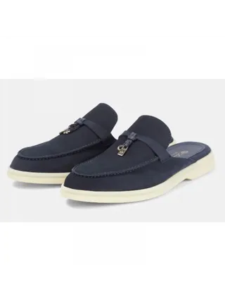 Loro Piana Terlik Babouche Charms Walk Lacivert