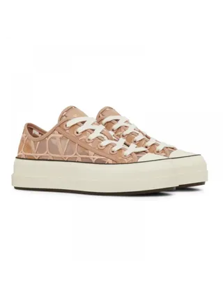 Valentino Ayakkabı Toile Iconographe Platform Pembe