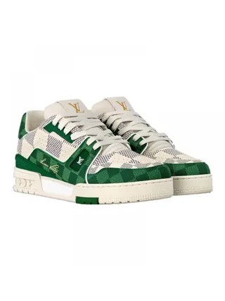 Louis Vuitton Ayakkabı Trainer Damier Yeşil