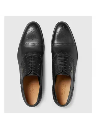 Gucci Ayakkabı Brogue Lace-Up Siyah