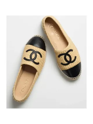 Chanel Ayakkabı CC Logo Espadril  Bej