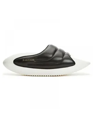 Balmain Terlik Siyah-Beyaz