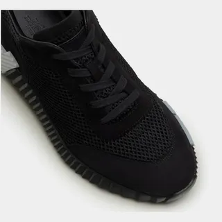 Hermès Bouncing Siyah File & Süet Sneaker