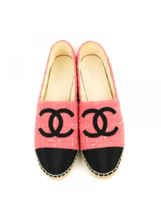 Chanel Ayakkabı CC Logo Espadril  Pembe