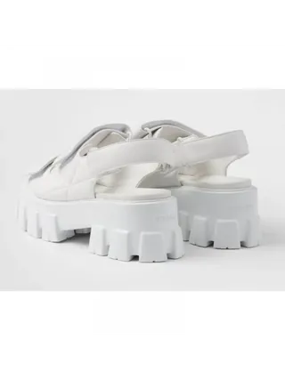 Prada Monolith Sandalet Beyaz