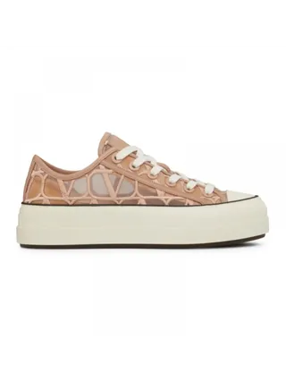 Valentino Ayakkabı Toile Iconographe Platform Pembe