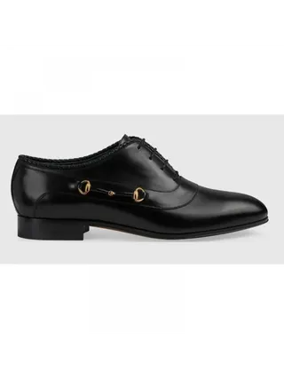 Gucci Ayakkabı Lace-Up Shoe With Horsebit Siyah