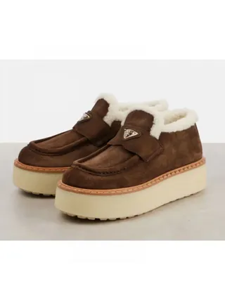 Prada Ayakkabı Evolve Platform Kahverengi