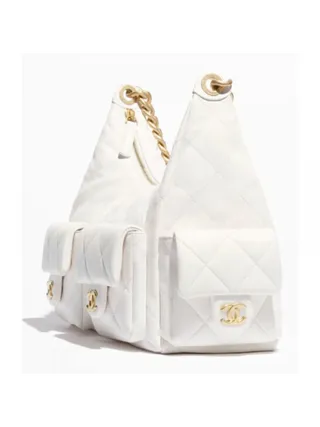 Chanel Çanta Maxi Hobo Beyaz