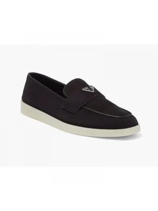 Prada Ayakkabı Süet Loafer Siyah