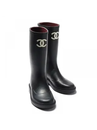 Chanel Wellington Boots Siyah