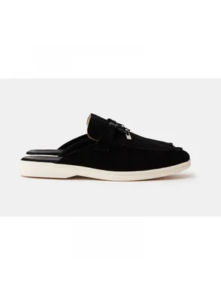 Loro Piana Terlik Charms Walk Babouche Siyah