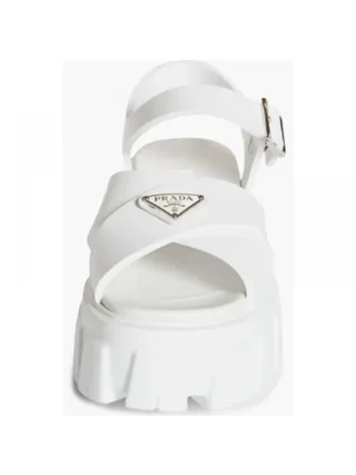 Prada Sandalet Monolith Platform Beyaz