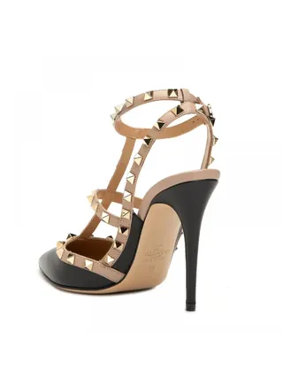 Valentino Ayakkabı Rockstud Siyah/Pudra
