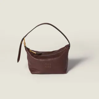 Miu Miu Spirit Nappa Deri Mini Portföy Çanta - Kahverengi
