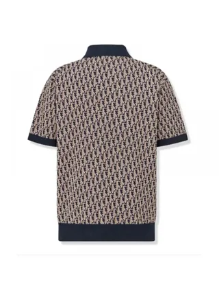 Dior Tişört Oblique Polo Lacivert