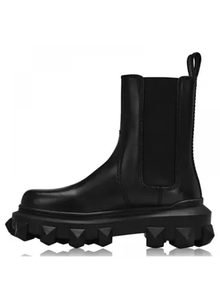 Valentino Bot Trackstud Beatle Chelsea Siyah