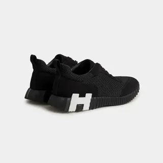 Hermès Bouncing Siyah File & Süet Sneaker