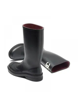 Chanel Wellington Boots Siyah